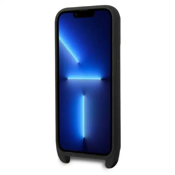 Karl Lagerfeld KLHCP14LSTMMK iPhone 14 Pro 6.1’’ hardcase black/black Monogram Plaque Logo Strap - Cell phone cases