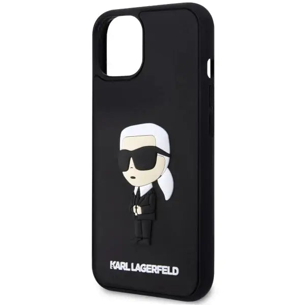 Karl Lagerfeld KLHCP14M3DRKINK iPhone 14 Plus 6.7’’ black/black hardcase Rubber Ikonik 3D - Cell phone cases