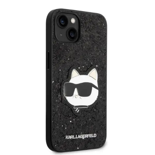 Karl Lagerfeld KLHCP14MG2CPK iPhone 14 Plus 6.7’’ black/black hardcase Glitter Choupette Patch - Cell phone cases