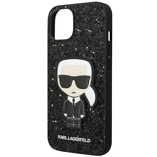 Karl Lagerfeld KLHCP14MGFKPK iPhone 14 Plus 6.7 ’hardcase black / black Glitter Flakes Ikonik - Cell phone cases