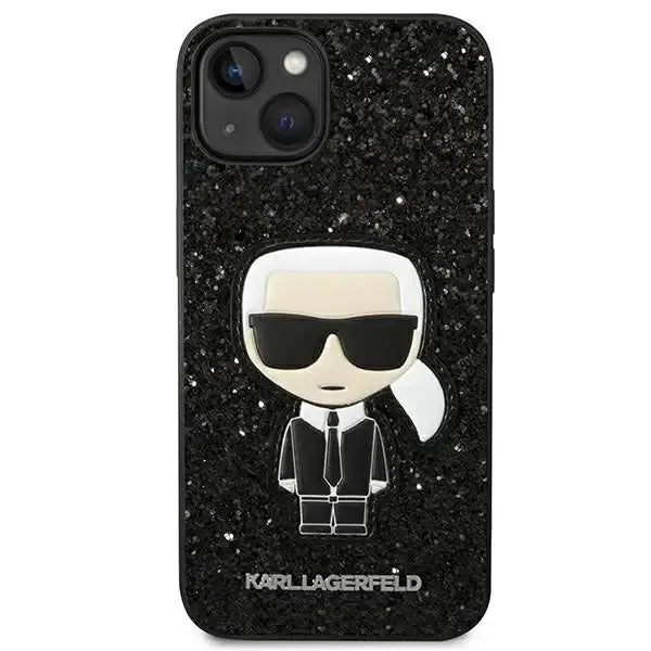 Karl Lagerfeld KLHCP14MGFKPK iPhone 14 Plus 6.7 ’hardcase black / black Glitter Flakes Ikonik - Cell phone cases
