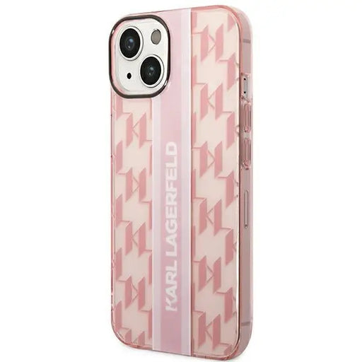 Karl Lagerfeld KLHCP14MHKLSPCP iPhone 14 Plus 6.7 ’hardcase pink / pink Mono Vertical Stripe - Cell phone cases
