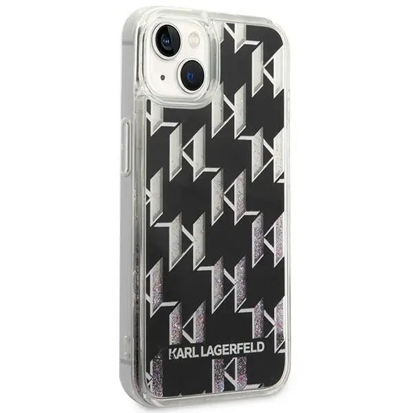 Karl Lagerfeld KLHCP14MLMNMK iPhone 14 Plus 6.7 ’hardcase black / black Liquid Glitter Monogram - Cell phone cases
