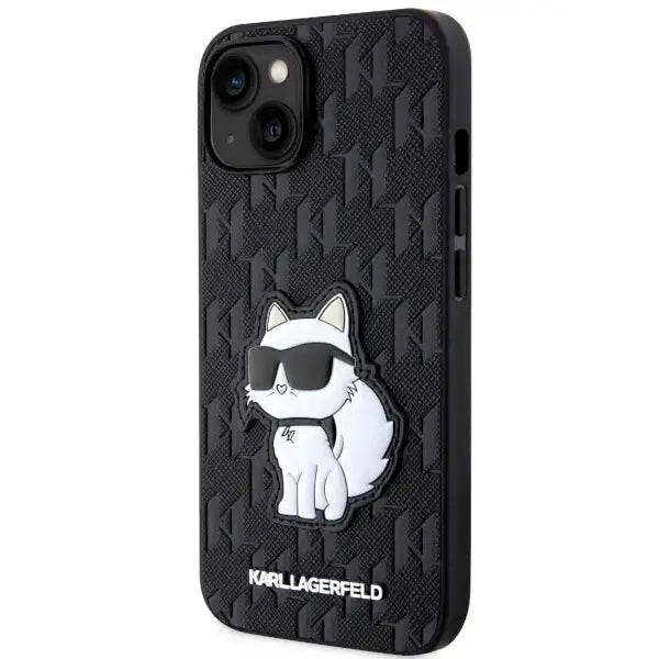 Karl Lagerfeld KLHCP14MSAKHPCK iPhone 14 Plus 6.7’’ black/black Saffiano Monogram Choupette - Cell phone cases