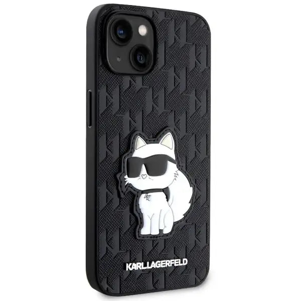 Karl Lagerfeld KLHCP14MSAKHPCK iPhone 14 Plus 6.7’’ black/black Saffiano Monogram Choupette - Cell phone cases