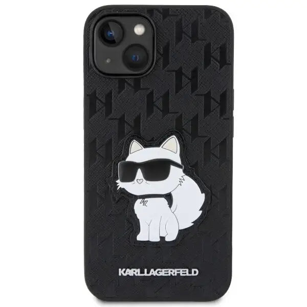 Karl Lagerfeld KLHCP14MSAKHPCK iPhone 14 Plus 6.7’’ black/black Saffiano Monogram Choupette - Cell phone cases