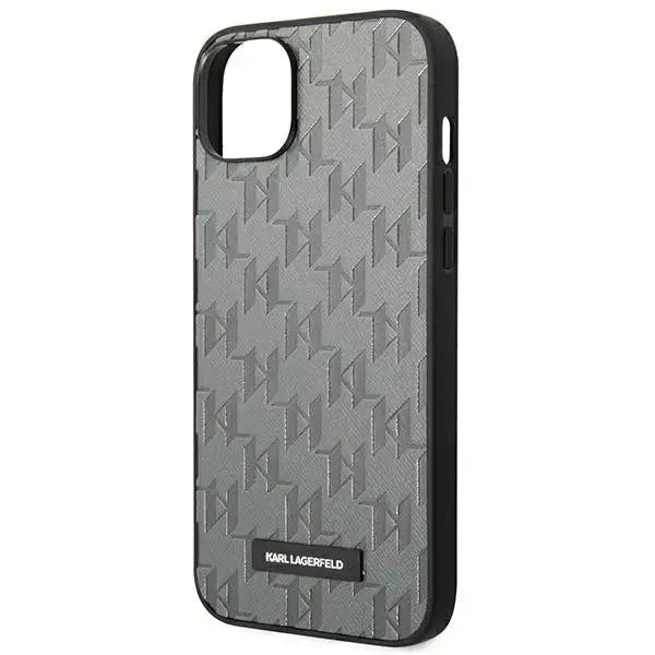 Karl Lagerfeld KLHCP14MSAKLHPG iPhone 14 Plus 6.7 ’hardcase gray / gray Saffiano Mono Metal Logo - Cell phone cases