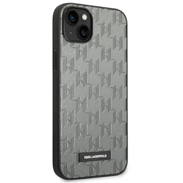 Karl Lagerfeld KLHCP14MSAKLHPG iPhone 14 Plus 6.7 ’hardcase gray / gray Saffiano Mono Metal Logo - Cell phone cases