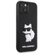 Karl Lagerfeld KLHCP14S3DRKHNK iPhone 14 6.1’’ black/black hardcase Rubber Choupette 3D - Cell phone cases