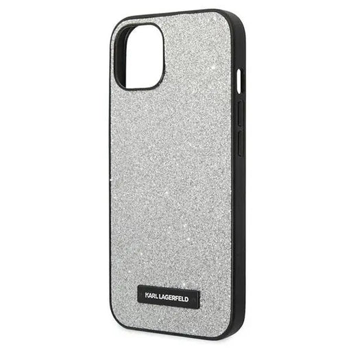 Karl Lagerfeld KLHCP14SG2ELS iPhone 14 6.1 ’hardcase silver / silver Glitter Plaque Logo - Cell phone cases