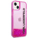 Karl Lagerfeld KLHCP14SLCKVF iPhone 14 6,1’’ różowy/pink hardcase Liquid Glitter Elong - Cell phone cases