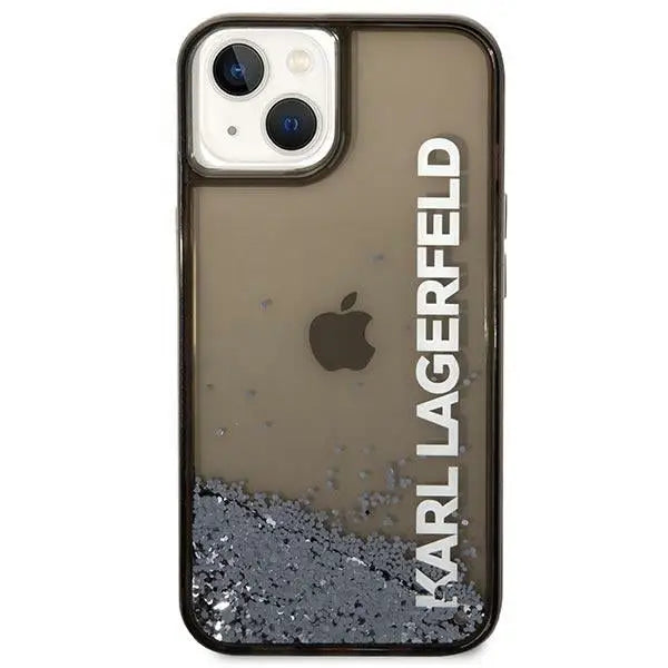 Karl Lagerfeld KLHCP14SLCKVK iPhone 14 6.1 ’black / black hardcase Liquid Glitter Elong - Cell phone cases