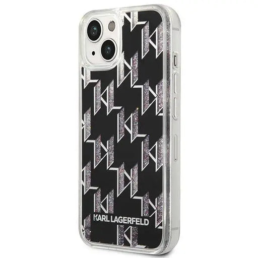 Karl Lagerfeld KLHCP14SLMNMK iPhone 14 6.1 ’hardcase black / black Liquid Glitter Monogram - Cell phone cases
