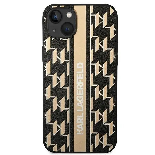 Karl Lagerfeld KLHCP14SPGKLSKW iPhone 14 6.1 ’hardcase brown / brown Monogram Stripe - Cell phone cases