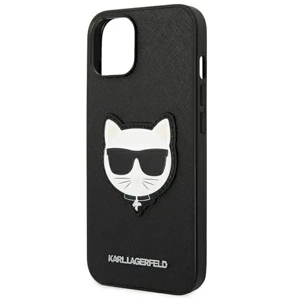 Karl Lagerfeld KLHCP14SSAPCHK iPhone 14 6,1’’ hardcase czarny/black Saffiano Choupette Head Patch - Cell phone cases