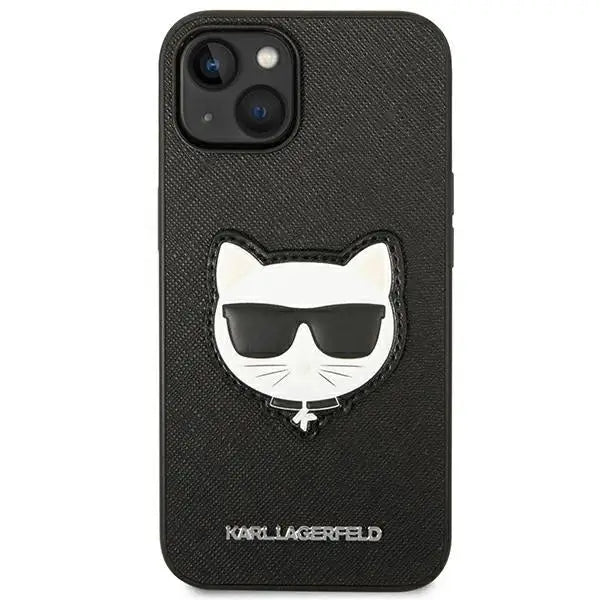 Karl Lagerfeld KLHCP14SSAPCHK iPhone 14 6,1’’ hardcase czarny/black Saffiano Choupette Head Patch - Cell phone cases