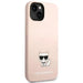 Karl Lagerfeld KLHCP14SSLCTPI iPhone 14 6.1 ’hardcase light pink / light pink Silicone Choupette Body - Cell phone