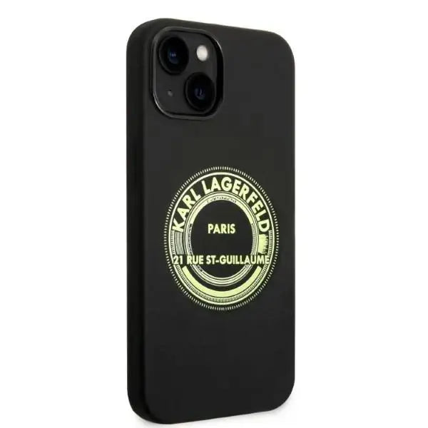 Karl Lagerfeld KLHCP14SSRSGRCK iPhone 14 6.1 ’hardcase black / black Silicone RSG - Cell phone cases