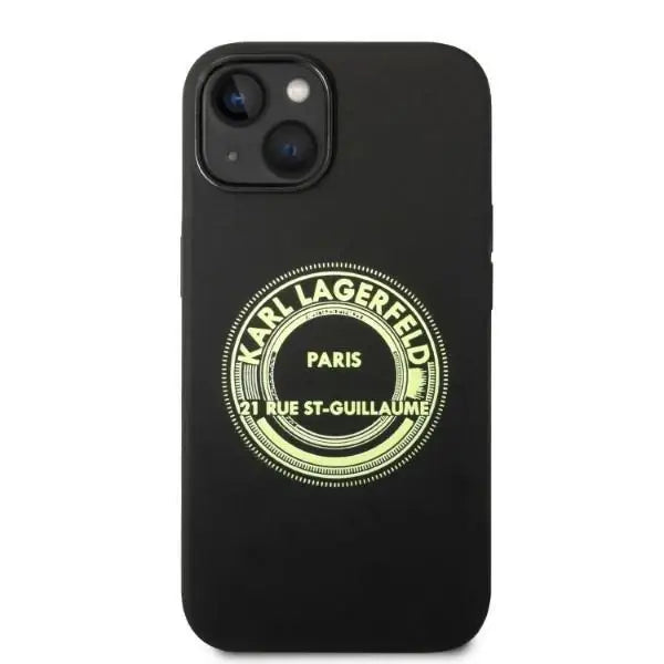 Karl Lagerfeld KLHCP14SSRSGRCK iPhone 14 6.1 ’hardcase black / black Silicone RSG - Cell phone cases