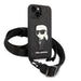 Karl Lagerfeld KLHCP14SSTKMK iPhone 14 6.1’’ black/black hardcase Monogram Ikonik Patch - Cell phone cases