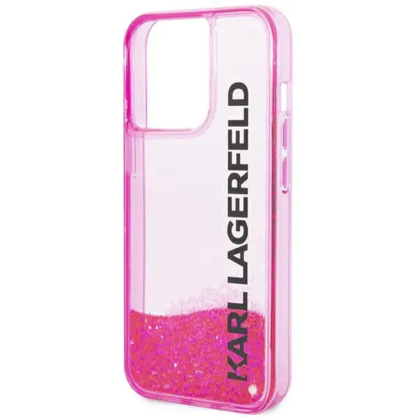 Karl Lagerfeld KLHCP14XLCKVF iPhone 14 Pro Max 6.7 ’pink / pink hardcase Liquid Glitter Elong - Cell phone cases