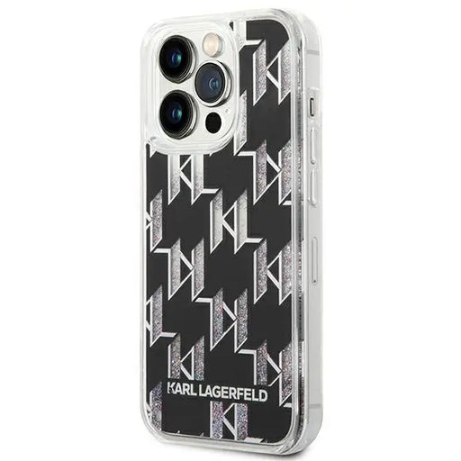 Karl Lagerfeld KLHCP14XLMNMK iPhone 14 Pro Max 6.7 ’hardcase black / black Liquid Glitter Monogram - Cell phone cases