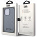 Karl Lagerfeld KLHCP14XSACKLHPG iPhone 14 Pro Max 6.7’’ silver/silver hardcase Saffiano Monogram Chain - Cell phone