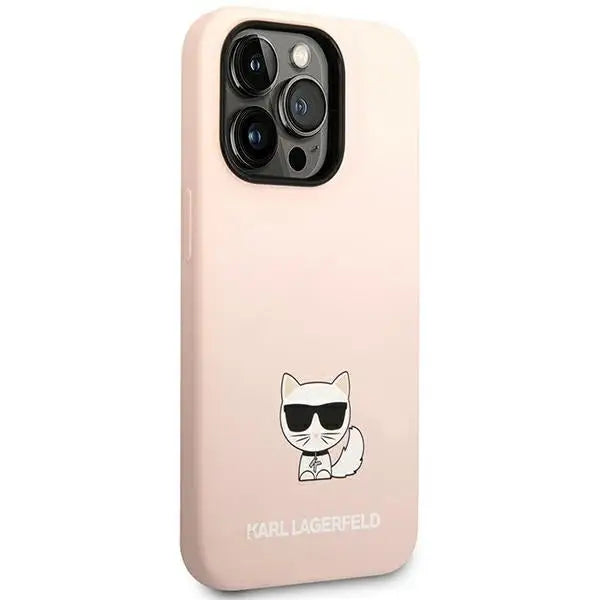 Karl Lagerfeld KLHCP14XSLCTPI iPhone 14 Pro Max 6.7 ’hardcase light pink / light pink Silicone Choupette Body - Cell