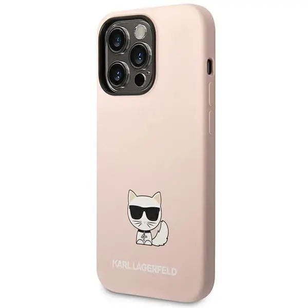 Karl Lagerfeld KLHCP14XSLCTPI iPhone 14 Pro Max 6.7 ’hardcase light pink / light pink Silicone Choupette Body - Cell