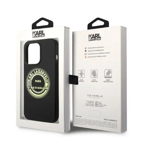 Karl Lagerfeld KLHCP14XSRSGRCK iPhone 14 Pro Max 6.7 ’hardcase black / black Silicone RSG - Cell phone cases