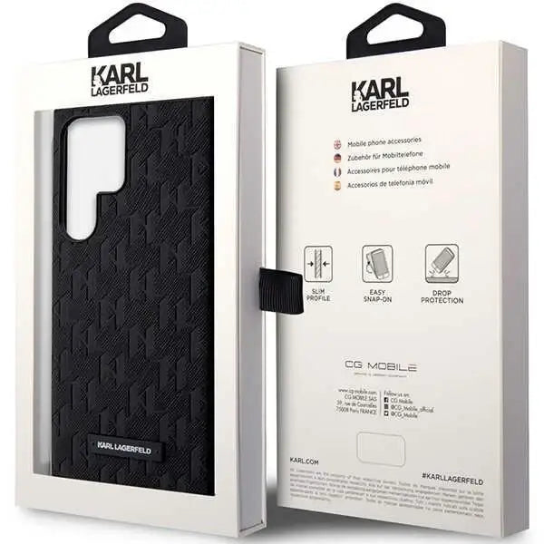 Karl Lagerfeld KLHCS23LSAKLHPK S23 Ultra S918 hardcase black/black Saffiano Mono Metal Logo - Cell phone cases