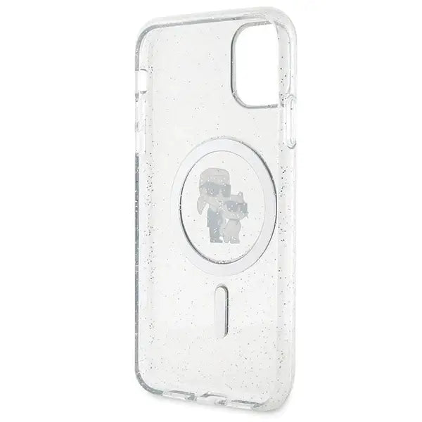 Karl Lagerfeld KLHMN61HGKCNOT case for iPhone 11 / Xr - transparent hardcase Karl&Choupette Glitter MagSafe - Cell
