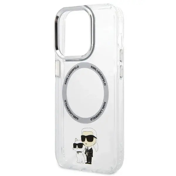 Karl Lagerfeld KLHMP13LHNKCIT iPhone 13 Pro 6.1’’ hardcase transparent Iconic Karl&Choupette Magsafe - Cell phone cases