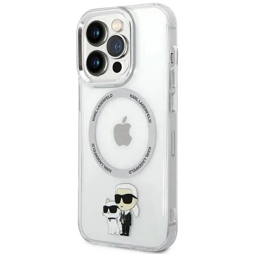 Karl Lagerfeld KLHMP13LHNKCIT iPhone 13 Pro 6.1’’ hardcase transparent Iconic Karl&Choupette Magsafe - Cell phone cases