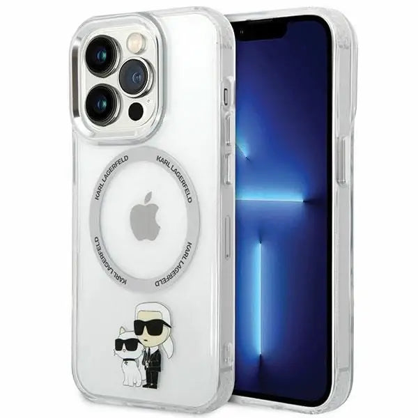 Karl Lagerfeld KLHMP13LHNKCIT iPhone 13 Pro 6.1’’ hardcase transparent Iconic Karl&Choupette Magsafe - Cell phone cases
