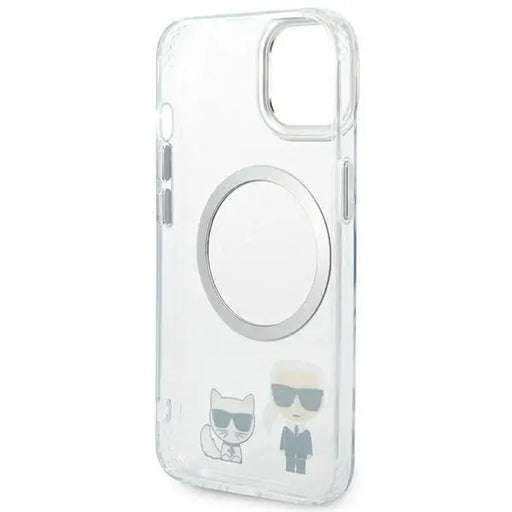 Karl Lagerfeld KLHMP14MHKCT iPhone 14 Plus 6.7 ’hardcase transparent / transparent Karl & Choupette Aluminum Magsafe