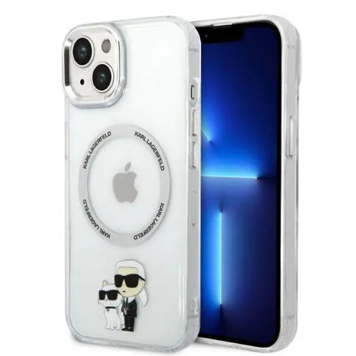 Karl Lagerfeld KLHMP14MHNKCIT iPhone 14 Plus 6.7’’ hardcase transparent Iconic Karl&Choupette Magsafe - Cell phone