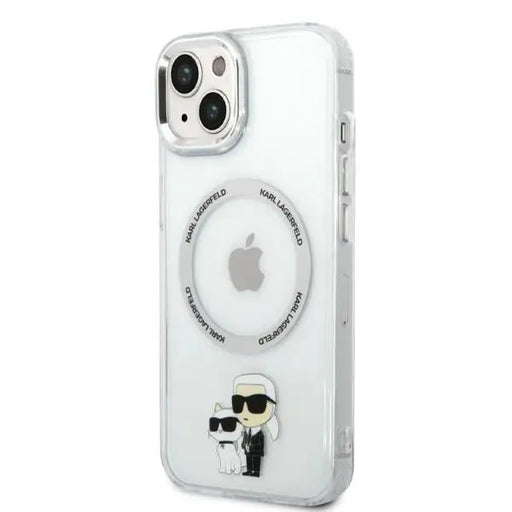 Karl Lagerfeld KLHMP14MHNKCIT iPhone 14 Plus 6.7’’ hardcase transparent Iconic Karl&Choupette Magsafe - Cell phone