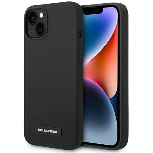 Karl Lagerfeld KLHMP14MSLMP1K iPhone 14 Plus 6.7 ’hardcase black / black Silicone Plaque Magsafe - Cell phone cases