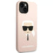 Karl Lagerfeld KLHMP14SSLKHLP iPhone 14 6.1 ’hardcase light pink / light pink Silicone Karl`s Head Magsafe - Cell phone