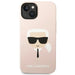Karl Lagerfeld KLHMP14SSLKHLP iPhone 14 6.1 ’hardcase light pink / light pink Silicone Karl`s Head Magsafe - Cell phone