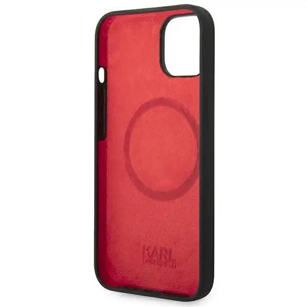 Karl Lagerfeld KLHMP14SSLMP1K iPhone 14 6,1’’ hardcase czarny/black Silicone Plaque Magsafe - Cell phone cases