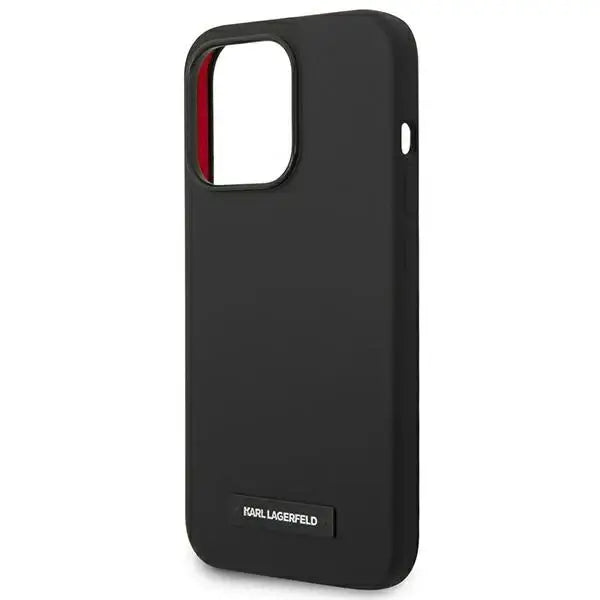 Karl Lagerfeld KLHMP14XSLMP1K iPhone 14 Pro Max 6,7’’ hardcase czarny/black Silicone Plaque Magsafe - Cell phone cases