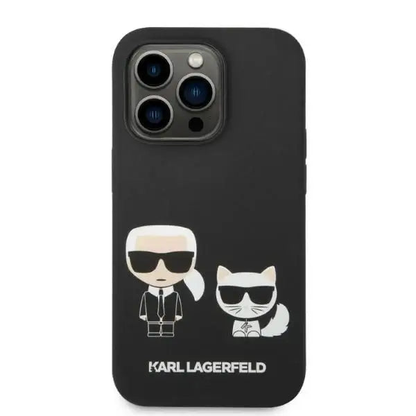 Karl Lagerfeld KLHMP14XSSKCK iPhone 14 Pro Max 6.7 ’hardcase black / black Liquid Silicone Karl & Choupette Magsafe