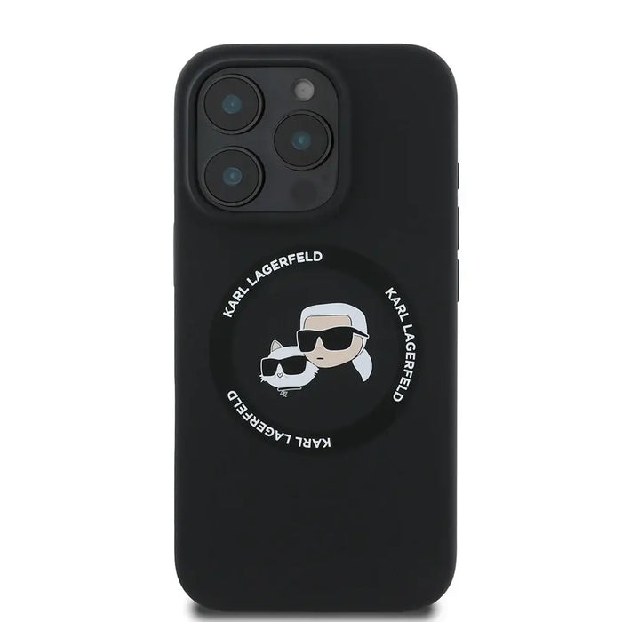 Karl Lagerfeld KLHMP16LSKCHTCK iPhone 16 Pro 6.3’’ black/black hardcase Silicone Karl&Choupette Heads MagSafe - Cell