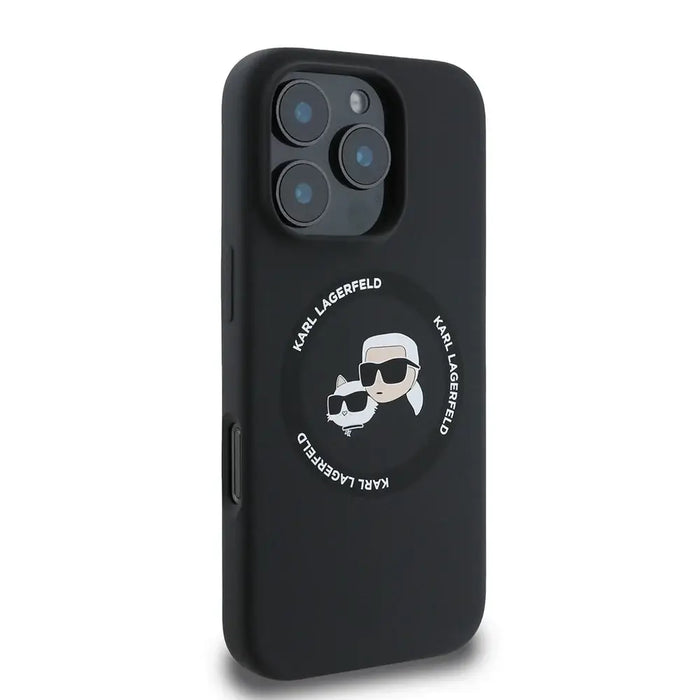Karl Lagerfeld KLHMP16LSKCHTCK iPhone 16 Pro 6.3’’ black/black hardcase Silicone Karl&Choupette Heads MagSafe - Cell