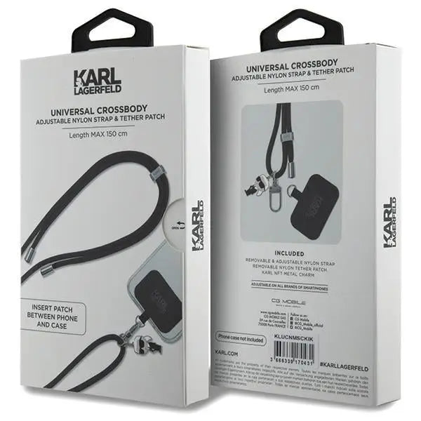 Karl Lagerfeld KLUCNMSCKIK Universal CBDY Cord case - black - Other cell phone equipment<<<HurtelXML