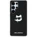 Karl Lagerfeld Leather Monogram Pin Logo Choupette Head Samsung Galaxy S25 Ultra Case Black - Cell phone cases