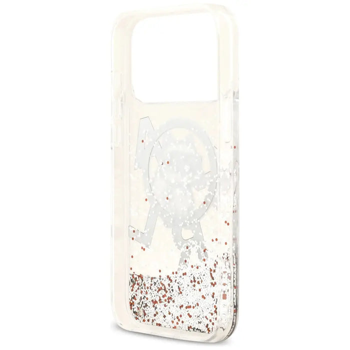 Karl Lagerfeld Liquid Glitter Choupette Logo MagSafe Case for iPhone 17 Pro Max - Clear - Cell phone cases