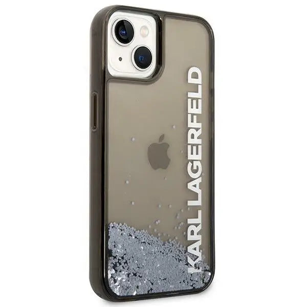 Karl Lagerfeld Liquid Glitter Elong case for iPhone 14 Plus - black - Cell phone cases and covers<<<HurtelXML